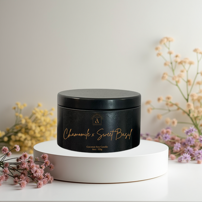 Chamomile x Sweet Basil Travel Candle
